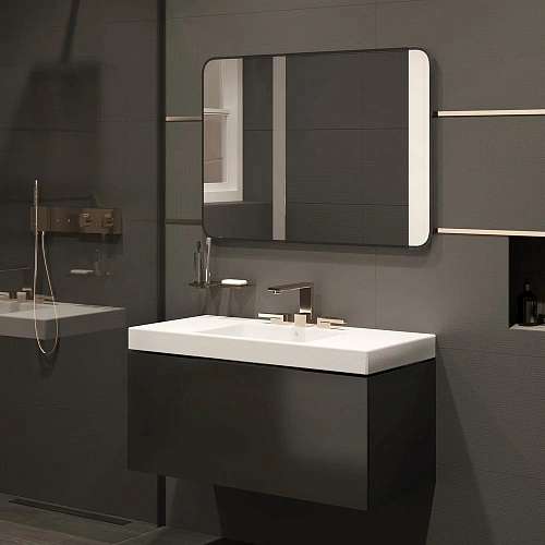 Зеркало DIWO Кострома 100 черное, с подсветкой светодиодной, инфракрасный выключатель, прямоугольное 543511 Зеркало DIWO Кострома 100 черное, с подсветкой светодиодной, инфракрасный выключатель, прямоугольное 543511