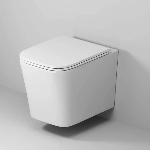 Унитаз подвесной GROSSMAN GR-4441SQ 53x36x36,5 белый, безободковый, торнадо с тонкой крышкой Унитаз подвесной GROSSMAN GR-4441SQ 53x36x36,5 белый, безободковый, торнадо с тонкой крышкой