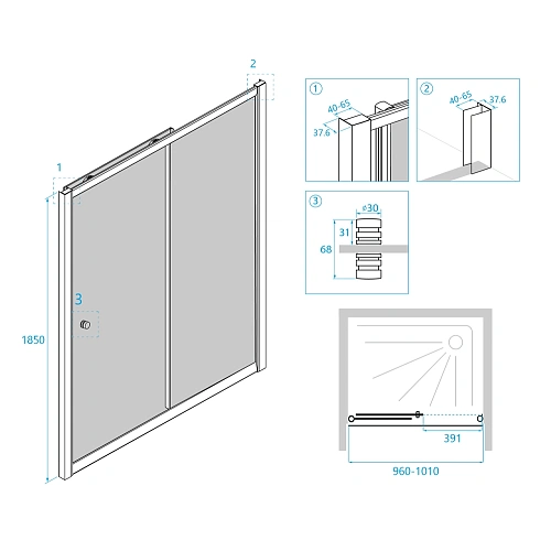 Душевая дверь RGW Classic CL-12 04091210-51 Душевая дверь RGW Classic CL-12 04091210-51