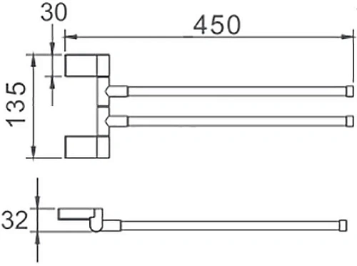 Полотенцедержатель Haiba HB8812 Полотенцедержатель Haiba HB8812