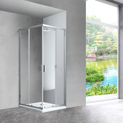 Душевой уголок Vincea Scala VSS-2SC800CL, 800x800, хром, стекло прозрачное Душевой уголок Vincea Scala VSS-2SC800CL, 800x800, хром, стекло прозрачное