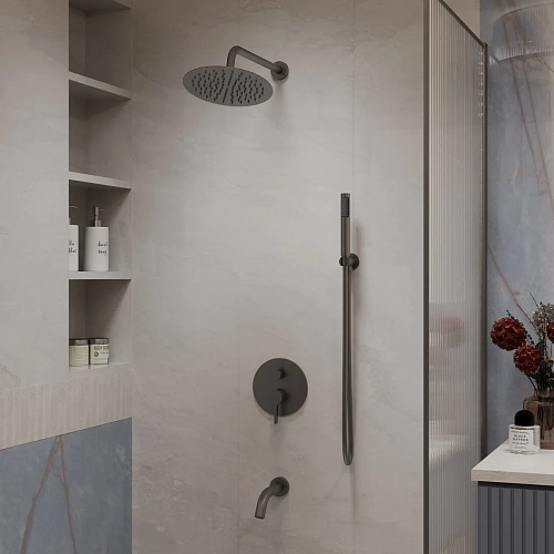 Душевая система Vincea Villa VSFW-1VL3GM встраиваемая, 3 режима, вороненая сталь Душевая система Vincea Villa VSFW-1VL3GM встраиваемая, 3 режима, вороненая сталь