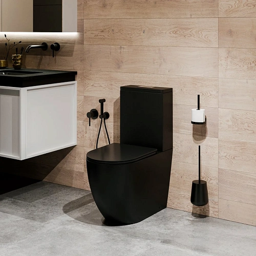 Унитаз напольный GROSSMAN GR-4494BMSQ 64x36x83,5 черный матовый, безободковый, торнадо с тонкой крышкой Унитаз напольный GROSSMAN GR-4494BMSQ 64x36x83,5 черный матовый, безободковый, торнадо с тонкой крышкой