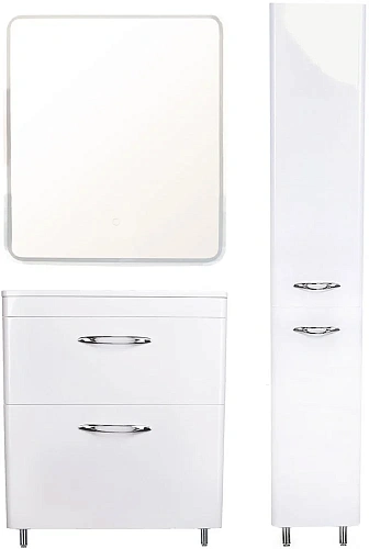 Тумба под раковину Style Line Каре 70 (2 ящ.) Люкс белая, PLUS СС-00002266 Тумба под раковину Style Line Каре 70 (2 ящ.) Люкс белая, PLUS СС-00002266