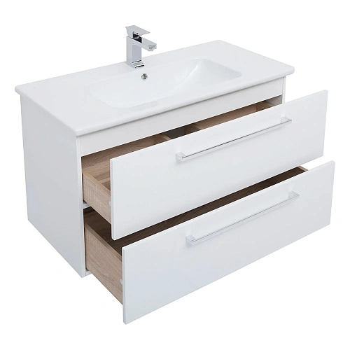 Тумба под раковину DREJA GIO, 100 см, подвесная, 2 ящика, белый глянец 77.0105W Тумба под раковину DREJA GIO, 100 см, подвесная, 2 ящика, белый глянец 77.0105W