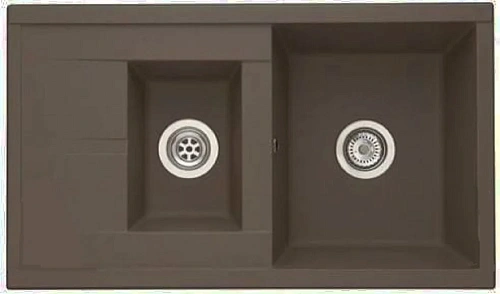 Кухонная мойка Aquaton Делия 87 1A716232DE280 из литого мрамора, кофе Кухонная мойка Aquaton Делия 87 1A716232DE280 из литого мрамора, кофе