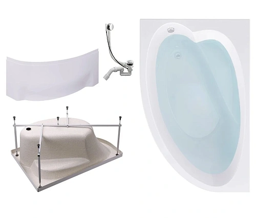 Акриловая ванна Timo IVA1595L 150x95x70 с каркасом, слив-переливом и фронтальной панелью Акриловая ванна Timo IVA1595L 150x95x70 с каркасом, слив-переливом и фронтальной панелью