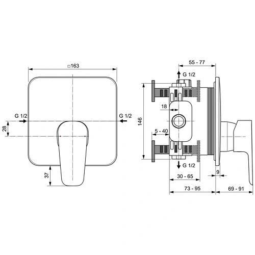 Смеситель для душа Ideal Standard A7347AA Смеситель для душа Ideal Standard A7347AA
