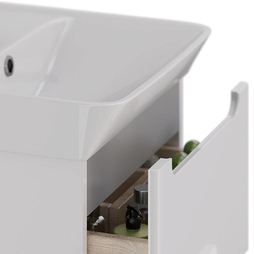 Тумба под раковину Lemark BUNO 45 см подвесная/напольная, серый/белый LM04B45T Тумба под раковину Lemark BUNO 45 см подвесная/напольная, серый/белый LM04B45T