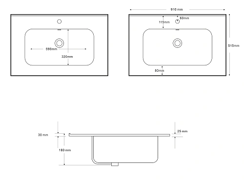 Раковина Aquanet Терра 90 00329003 Раковина Aquanet Терра 90 00329003