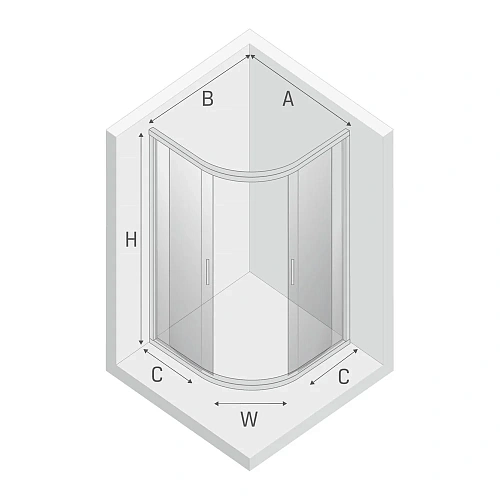 Душевой уголок NEW TRENDY NEW PRAKTIC 90x90x195 K-0576 (хром) Душевой уголок NEW TRENDY NEW PRAKTIC 90x90x195 K-0576 (хром)