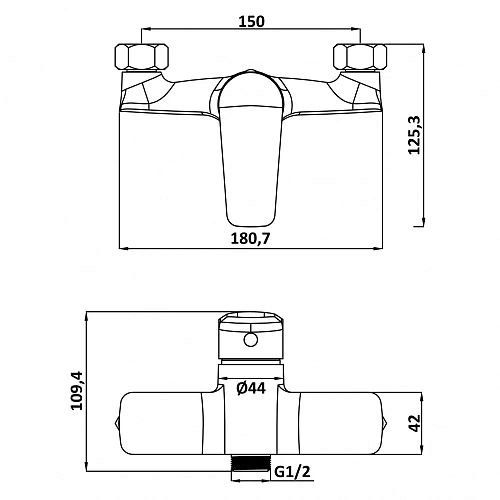 Смеситель для душа Swedbe Mars 1720 Смеситель для душа Swedbe Mars 1720