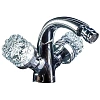 Смеситель для биде Boheme CRYSTAL хром (двуручковый) 276-CRST