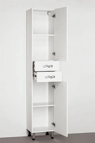 Шкаф-пенал Style Line Венеция 36 (2 ящика) белый ЛС-00000265 Шкаф-пенал Style Line Венеция 36 (2 ящика) белый ЛС-00000265