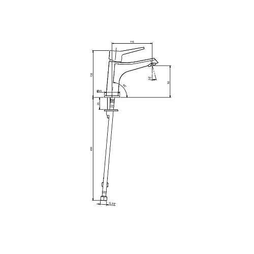 Смеситель для раковины Paini Messina MECR205KM Смеситель для раковины Paini Messina MECR205KM