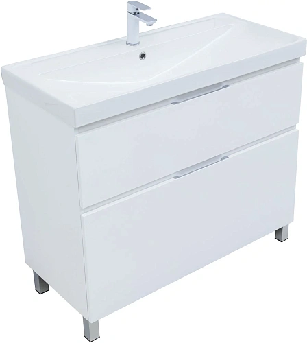 Тумба под раковину Aquanet Алвита New 100 00344135 напольная, белый матовый Тумба под раковину Aquanet Алвита New 100 00344135 напольная, белый матовый