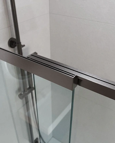 Шторка на ванну CEZARES SLIDER-VF-11-90/150-C-GM 90см стекло прозрачное, профиль оружейная сталь Шторка на ванну CEZARES SLIDER-VF-11-90/150-C-GM 90см стекло прозрачное, профиль оружейная сталь