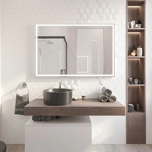 Зеркало DIWO Дмитров 120 с подсветкой светодиодной, сенсорный выключатель, прямоугольное, настенное 482607 Зеркало DIWO Дмитров 120 с подсветкой светодиодной, сенсорный выключатель, прямоугольное, настенное 482607