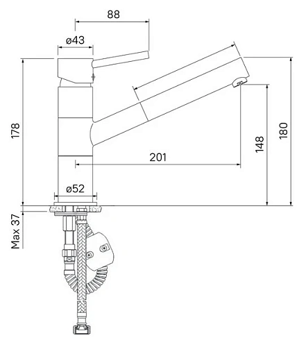 Смеситель для кухни Iddis Velikan VL3PBSGi05 Смеситель для кухни Iddis Velikan VL3PBSGi05