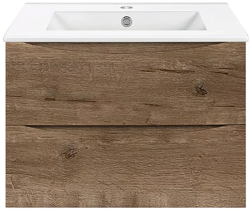 Тумба под раковину Vincea Mia 600 подвесная, 2 выкатных ящика soft close, V.Oak VMC-2MC600VO Тумба под раковину Vincea Mia 600 подвесная, 2 выкатных ящика soft close, V.Oak VMC-2MC600VO