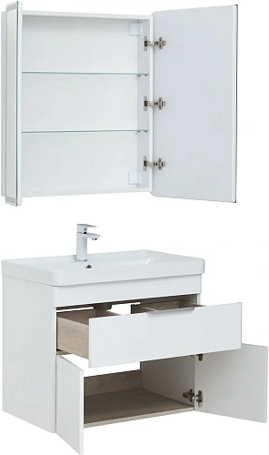 Тумба под раковину Aquanet Ирис new 710 белый глянец (1 ящик, 2 дверцы) 00310149 Тумба под раковину Aquanet Ирис new 710 белый глянец (1 ящик, 2 дверцы) 00310149