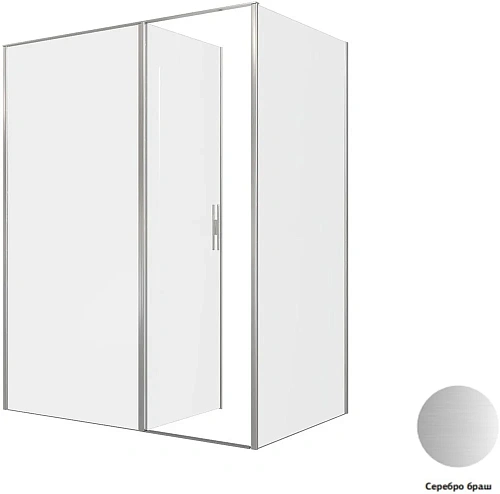 Душевой уголок Allen Brau Priority 160x100 3.31038.BA + 3.31047.BA серебро браш Душевой уголок Allen Brau Priority 160x100 3.31038.BA + 3.31047.BA серебро браш