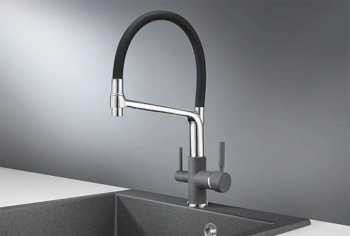 Смеситель для кухни GRANULA (0083, ГРАФИТ) Смеситель для кухни GRANULA (0083, ГРАФИТ)