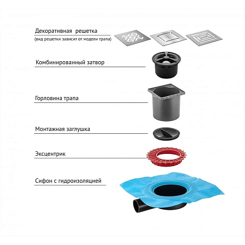 Душевой трап BERGES ZENTRUM Antik 150х150, золото глянец, выпуск D50 H65 боковой 092365 Душевой трап BERGES ZENTRUM Antik 150х150, золото глянец, выпуск D50 H65 боковой 092365