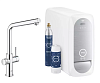 Картинка анонса товара «смеситель для кухни grohe blue home с функциями фильтрации, охлаждения и газирования водопроводной в 31454000»