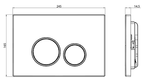 Клавиша смыва CHARUS SPAZIO FP.330.11.01 белый Клавиша смыва CHARUS SPAZIO FP.330.11.01 белый