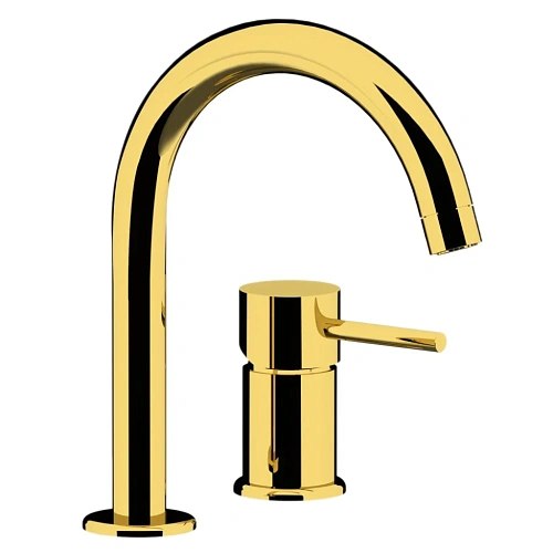 Смеситель для раковины Remer X Style X57DO, золото глянцевое Смеситель для раковины Remer X Style X57DO, золото глянцевое