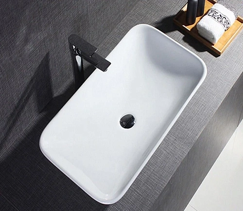 Раковина CeramaLux 9122 накладная, белый Раковина CeramaLux 9122 накладная, белый