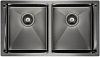 Картинка анонса товара «кухонная мойка paulmark twin pm237844-gm вороненая сталь 780х440мм»