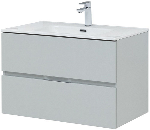 Тумба под раковину Aquanet Алвита New 80 2 ящика, серый 00277516 Тумба под раковину Aquanet Алвита New 80 2 ящика, серый 00277516