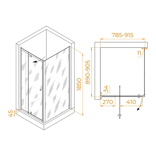 Душевой уголок RGW PA-44B (PA-02B + Z-050-1B) 800x900 мм 41084489-014 черный Easy Clean Душевой уголок RGW PA-44B (PA-02B + Z-050-1B) 800x900 мм 41084489-014 черный Easy Clean