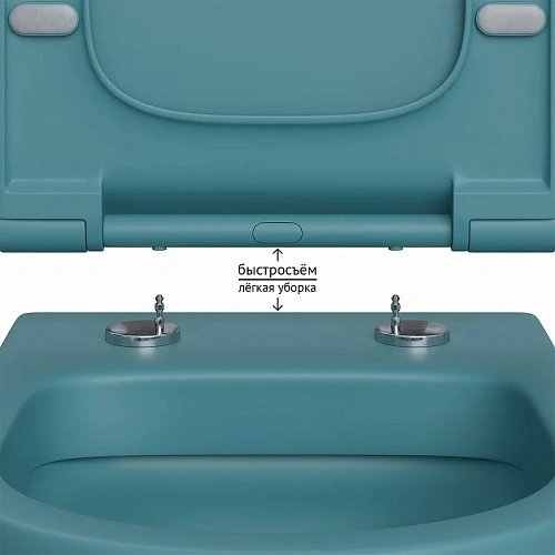 Унитаз подвесной BERGES EGO XL матовый синий Rimless 54 см, сиденье дюропласт, микролифт, быстросъем 082140 Унитаз подвесной BERGES EGO XL матовый синий Rimless 54 см, сиденье дюропласт, микролифт, быстросъем 082140