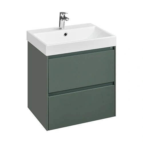 Тумба под раковину Roca Ona 600 зеленый матовый 2 ящика A857613513 Тумба под раковину Roca Ona 600 зеленый матовый 2 ящика A857613513