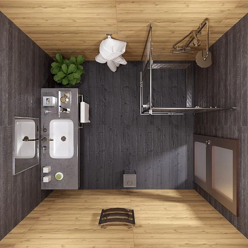 Душевой уголок DIWO Тула 90х90 профиль хром глянцевый 571084 Душевой уголок DIWO Тула 90х90 профиль хром глянцевый 571084