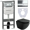 Комплект унитаза Ceramica Nova Сет 4 в 1 инсталляция с кнопкой и шумоизоляцией CN4002MB_1002CH_1000 Комплект унитаза Ceramica Nova Сет 4 в 1 инсталляция с кнопкой и шумоизоляцией CN4002MB_1002CH_1000
