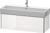 Картинка анонса товара «тумба под раковину duravit xsquare xs409702222 подвесная 118 см белая глянцевый»