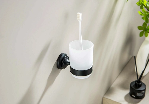 Стакан Aquatek КЛАССИК AQ4504MB черный матовый Стакан Aquatek КЛАССИК AQ4504MB черный матовый