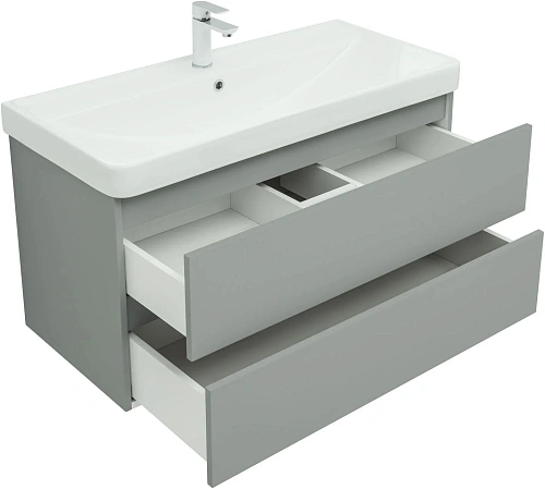 Тумба под раковину Aquanet Вега 2.0 100 мисти грин 00337957 подвесная Тумба под раковину Aquanet Вега 2.0 100 мисти грин 00337957 подвесная