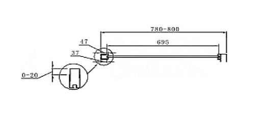 Боковая стенка CEZARES PORTA-D-80-FIX-C-Cr Боковая стенка CEZARES PORTA-D-80-FIX-C-Cr