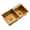 Кухонная мойка Splenka S706.7843.03 с двумя чашами из нержавеющей стали в базу от 80см, сатин золотой Кухонная мойка Splenka S706.7843.03 с двумя чашами из нержавеющей стали в базу от 80см, сатин золотой