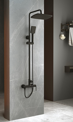 Душевая система BelBagno ACQUA ACQUA-DOCM-NERO черный матовый Душевая система BelBagno ACQUA ACQUA-DOCM-NERO черный матовый