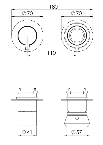 Смеситель для душа Remer Element ET93ZPWBNO, черный матовый Смеситель для душа Remer Element ET93ZPWBNO, черный матовый