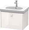 Тумба под раковину Duravit Brioso BR404502222 подвесная 62 см белый глянцевый