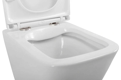 Унитаз подвесной BelBagno DUE BB3103CHR/SC безободковый c сиденьем Унитаз подвесной BelBagno DUE BB3103CHR/SC безободковый c сиденьем