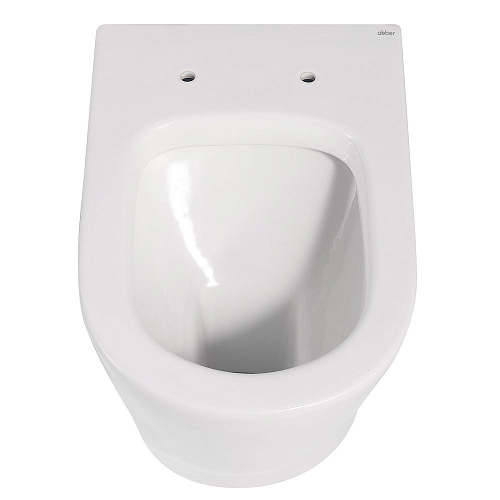 Унитаз приставной ABBER Bequem AC1113 белый, безободковый с крышкой микролифт Унитаз приставной ABBER Bequem AC1113 белый, безободковый с крышкой микролифт