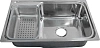 Кухонная мойка MELANA 7245В R 0,8/210 1,5-я чаша врезная прямоугольная с корзиной с сифоном (214 t - 214 t -ta (*10)